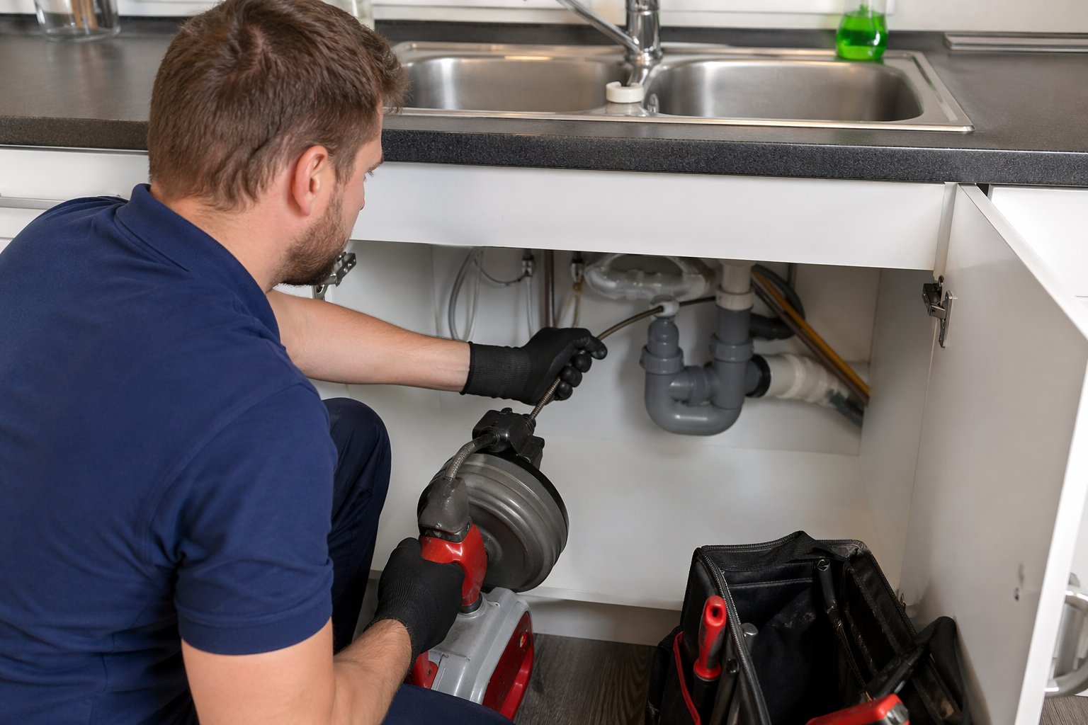 Keuken afvoer ontstopping